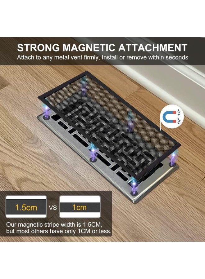 غطاء التهوية المغناطيسية القوية الإضافية ، ترقية غطاء شاشة التهوية الهوائية لفتح قناة التهوية 4 "x10" ، غطاء شاشة التهوية AC للتسجيل للطابق المنزلي سقف الجدار الصيد الحطام الحشرة الشعرية - Image 4